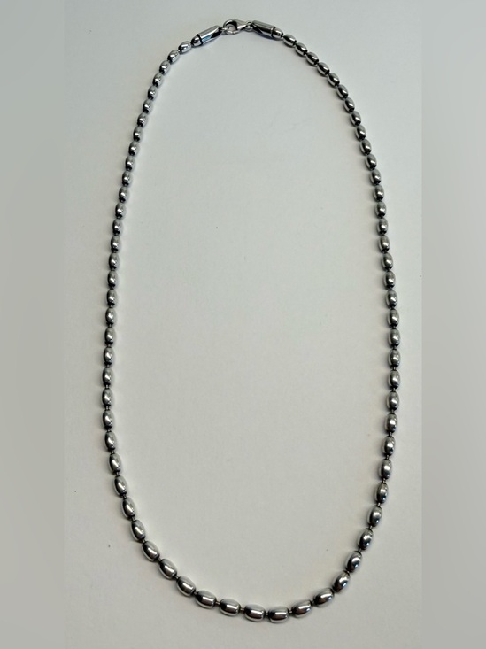 HJH Jewelry - Heidi J Hale Sterling Silver 3mm Oval Beaded Necklace 16”